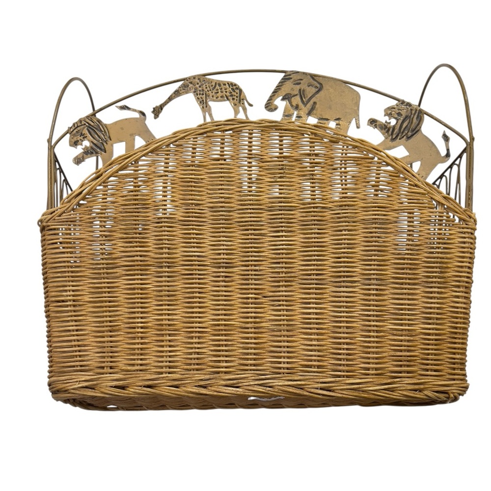 Vintage Wicker Safari Magazine Rack - Picture 3 of 16